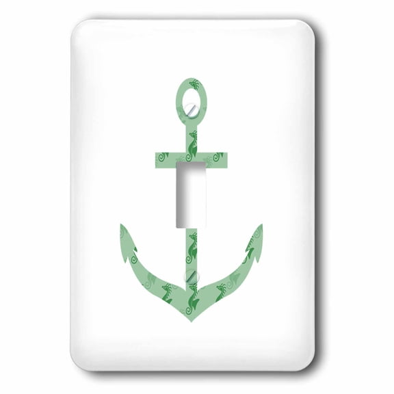3dRose, Mint Sea Horses nautical beach theme ocean art, single toggle switch