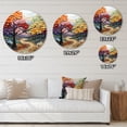 thumbnail image 4 of Designart Horloge Murale Surdimensionnée "composition de Forêt Néo-Primaire Colorée I" Forêt, 4 of 6