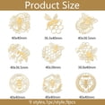 thumbnail image 2 of 9pcs 1.6x1.6 Inch Honeycomb Metal Stickers - Bee Daisy Pattern Self Adhesive Gold Stickers for Scrapbooks DIY Resin Crafts Phone Water Bottle Decor for DIY, 2 of 9