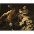 thumbnail image 3 of Johann Liss 14x12 Black Modern Framed Museum Art Print Titled - The Satyr and the Peasant (Possibly C. 1623-1626), 3 of 5
