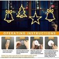 thumbnail image 4 of Christmas Lights Indoor, 10 LED Curtain Lights Warm White Battery Operated with Suction Cups, Timer, Window Fairy Lights for Christmas Decoration, Par, 4 of 4