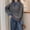 Gray, variant on DuoJiaJ Womens Fall Oversized Long Sleeve Sweaters Lapel Sweater Knit Sweater Tops Gray L