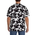 thumbnail image 3 of Balery Panda Camisa Casual de Manga Corta con Botones para Hombre, Texturizada, Estilo Cubano, para Playa, Verano-Small, 3 of 5