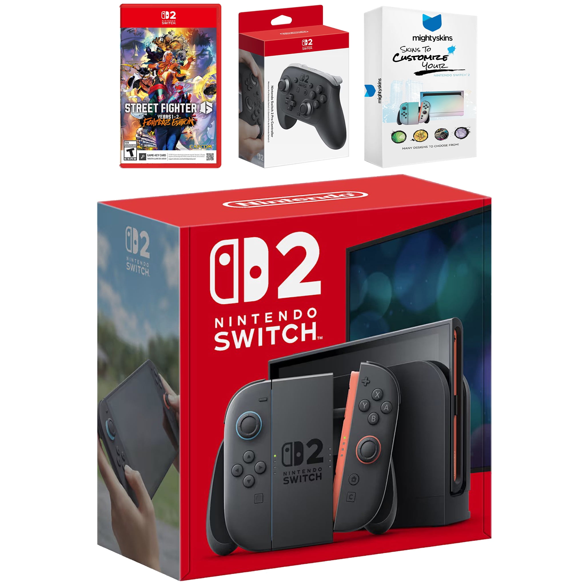 Nintendo Switch 2 + Mario Kart World Bundle with Street Fighter 6