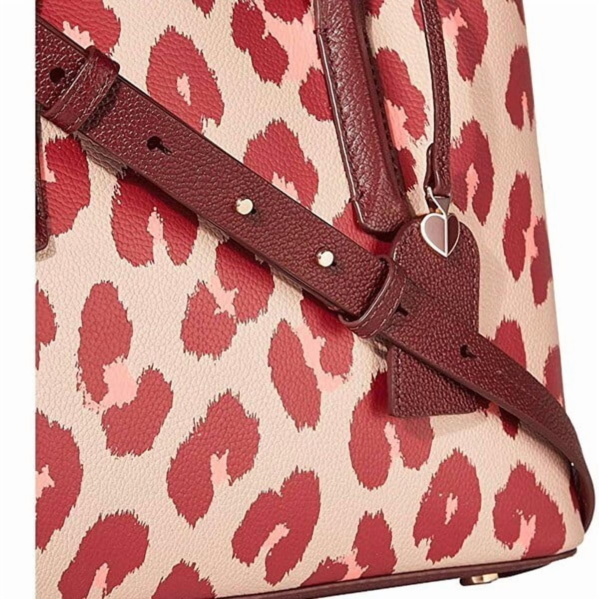 Kate Spade Margaux leopard medium satchel,Pink Multi