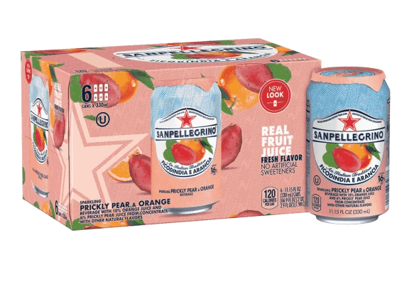 San Pellegrino Prickly Pear & Orange 6 pack, 11.15 oz CANS