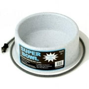 Farm Innovators Heated 1.5 Gallon Pet Bowl with Anti-Chew Cord Protector for Pets, Speckletone Gray
