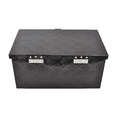 thumbnail image 3 of 20" Black Aluminum Truck Tool Box - Underbody Storage, Weatherproof, Lockable - 5 Bar Tread Design - Perfect for Outdoor Trailer & Car Use, 3 of 6