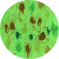 thumbnail image 1 of Ahgly Company Indoor Round Abstract Green Contemporary Area Rugs, 5' Round, 1 of 1