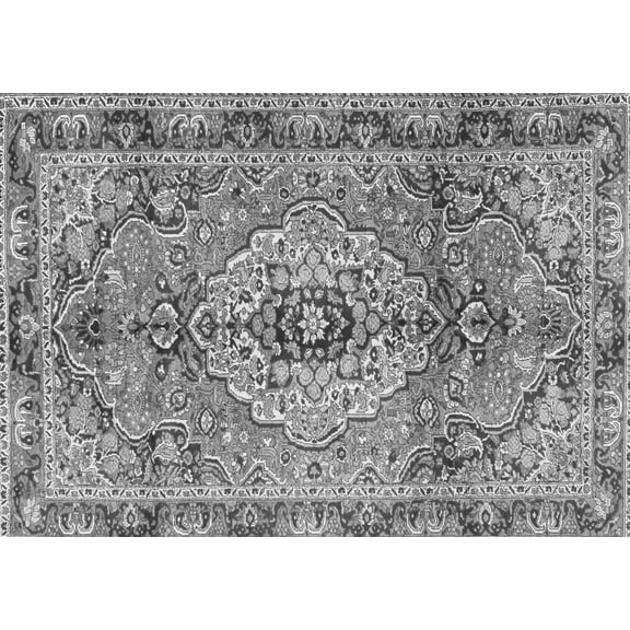 Ahgly Company Indoor Rectangle Persian Gray Traditional Area Rugs, 5' x 7'