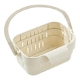 thumbnail image 2 of Safeglitz Hanging Kitchen Colander, Retractable Drain Basket with Handle, Foldable Design Adjusts to Various Sink Positions, Handle Hooks Over Sink Edge, Beige, 2 of 9