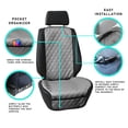 thumbnail image 4 of FH Group Universal Fit Faux Leather Seat Cushion Cover Pad Protectors Front - Black 2Pc, 4 of 6