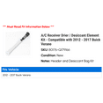 thumbnail image 2 of A/C Receiver Drier / Desiccant Element Kit - Compatible with 2012 - 2017 Buick Verano 2013 2014 2015 2016, 2 of 2