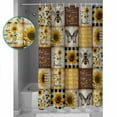 thumbnail image 3 of Shower Curtain, Farmhouse Animals Floral Buffalo Check Waterproof Shower Curtain Set with Hooks for Bathroom Showers,Stalls and Bathtubs,60x72In Retro Country, 3 of 7