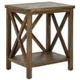 thumbnail image 3 of SAFAVIEH Candence Nautical Cross Back End Table, Oak, 3 of 6
