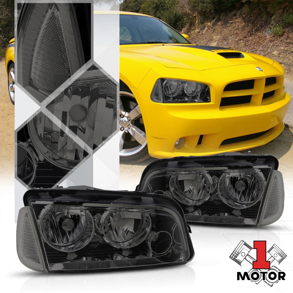 Tinted Headlight Covers Dodge Charger