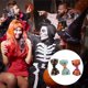 thumbnail image 3 of Ganchos de pelo de Halloween de 3 piezas con clip de pico de pato para mujeres en naranja y azul, 3 of 5