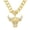 Bull, variant on Hip Hop Jewelry Gold Leopard Head Pendant Necklace, Bull Tiger Necklace for Mens with Cuban Chains (nl006314-2)