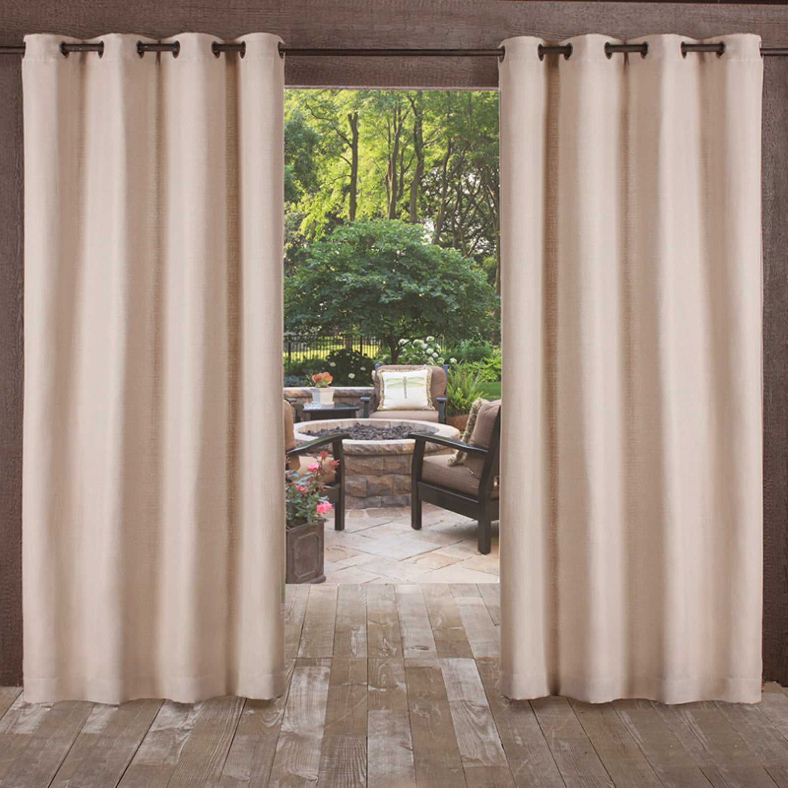 Exclusive Home Curtains 2 Pack Delano Heavyweight Textured Indoor