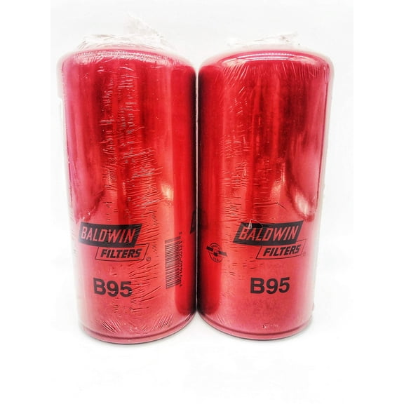 Baldwin Filters Oil Filter, Spin-On Filter Design - B95 Pack of 2