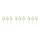 thumbnail image 1 of Inteprter 3x Tallos Verdes Falsos Púrpuras De Bajo Mantenimiento Para Decoración Del Hogar Fácil De Limpiar Ecológico Verde Elegante Type1 NO1, 1 of 6