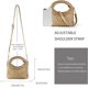 thumbnail image 3 of LHSHID Women Woven Tote Small Crossbody Bag, Weave Quilted Purse Square Shoulder Bag Woven Handbag with Detachable Strap, 3 of 6