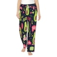 thumbnail image 2 of Picia Avocado Love Womens Soft Woven Cotton Elastic Waistband Sleep Pajama Pant Lounge Sleep Pant With Pockets And Drawstring-Medium, 2 of 9