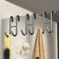 thumbnail image 5 of linyes Stainless Steel Over Glass Door Shower Door Back Shower Towel Rack S-Shape, 5 of 6