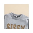 thumbnail image 4 of Qiylii Girls Leopard Letter Print Long Sleeve Round Neck Sweatshirt,1-5 Year, 4 of 9