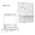 thumbnail image 6 of Newboti Furniture Full Size Murphy Bed with 1 Side Cabinet Storage Shelf, 61.5-inch Cabinet Bed Folding Wall Bed with Desk Combo Perfect for Guest Room, Study, Office, White NO.75544, 6 of 16