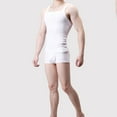 thumbnail image 7 of Xijirk Tank Tops Men,Camisole Style Vest Solid Color Back Strap Design Off Shoulder Nightclub Top Sleeveless Muscle Blouse for Party,Mens Tank Top,White,2XL, 7 of 7