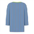 thumbnail image 5 of GYUJNB 3/4 Length Sleeve Womens Tops Button Down Summer Henley Neck T Shirts Plus Size Blouses, 5 of 5