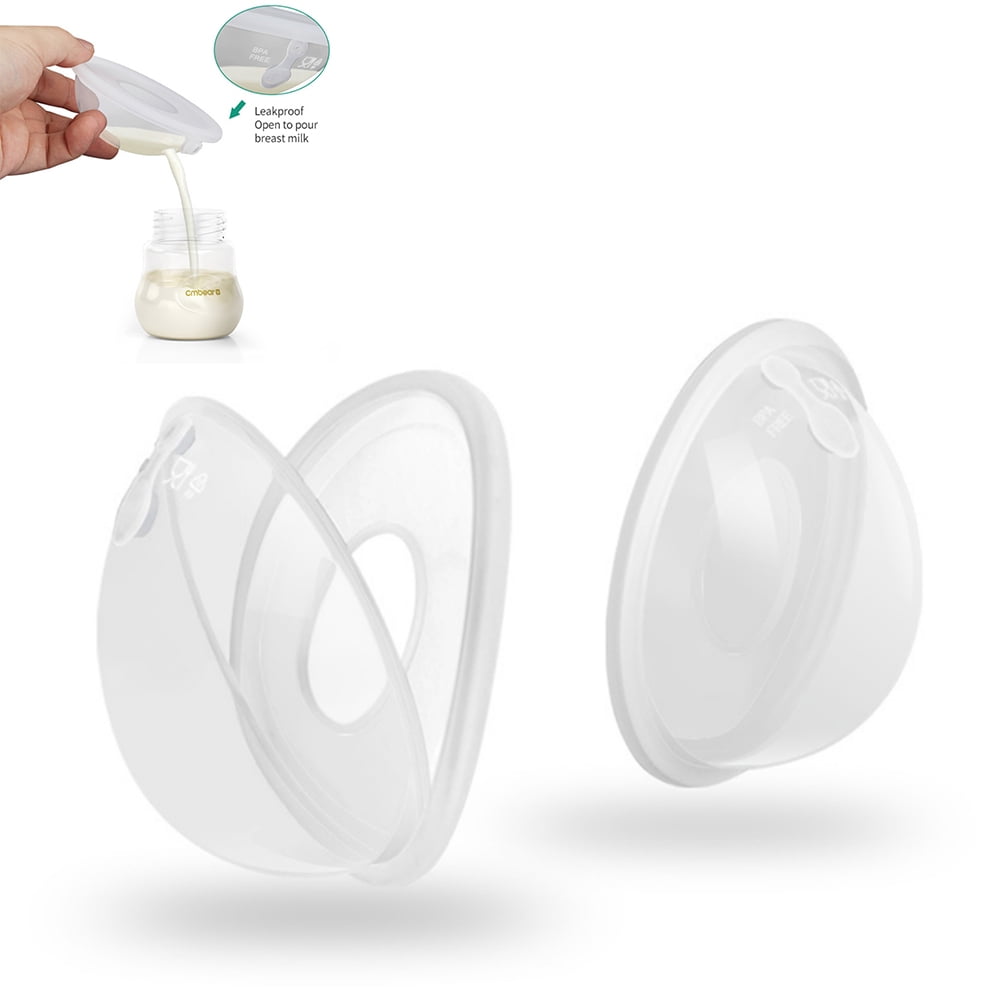 2 Pack Breast Shells Milk Saver Breastmilk Collector Breastfeeding Leakproof Silicone Nursing Cups Reusable