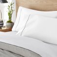 thumbnail image 5 of Purity Home 100% Cotton Standard White Percale Pillowcases, 400 Thread Count Breathable, Super Soft, Cool & Crisp 2-Piece Set, 5 of 8