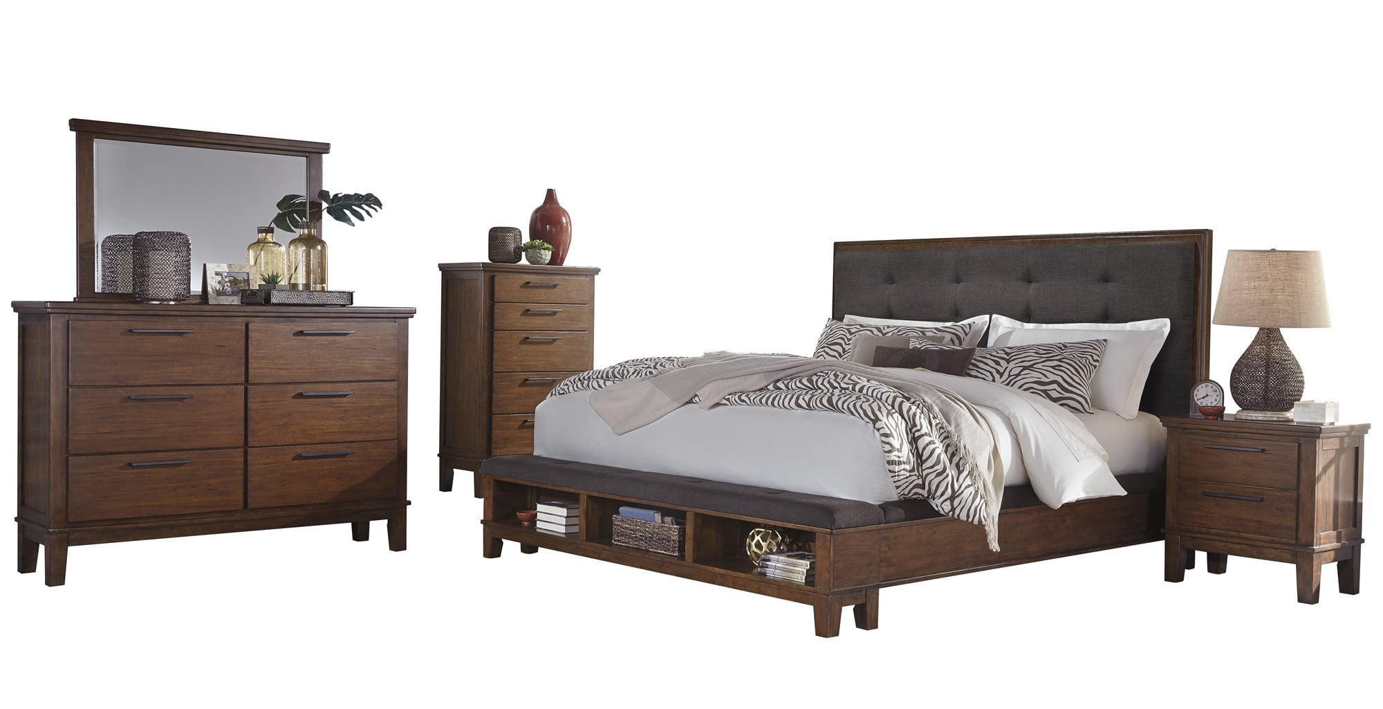 Ashley Furniture Ralene 5 Pc Bedroom Set Cal King Upholstered