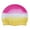 Pink white yellow, variant on Jesscasday Women Man Flexible Silicone Pool Hat Hair Protections Swim Pool Swimming Hat Head Cover for Adult Teen Kids