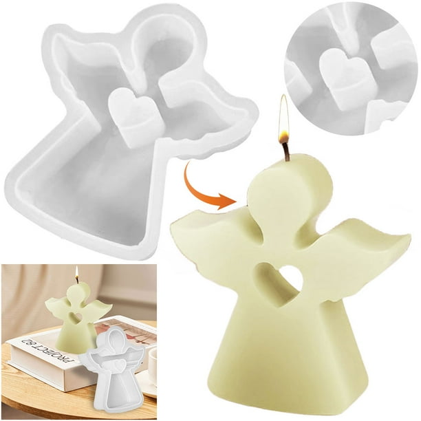 Moldes Fundición Velas Ángel Molde para Velas DIY para Adultos Y (L)