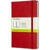 Moleskine Notebook, Medium, Plain, Scarlet Red, Hard Cover (4.5 x 7) [