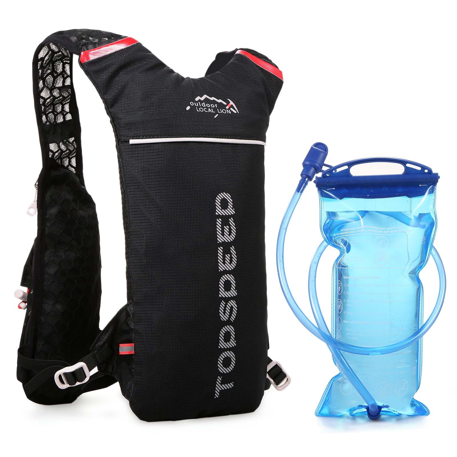 Amdohai Hydration Pack Backpack with 2L Water Bladder Super Lightweight Breathable Hydration Vest For Outdoors Running Cycling Climbing Walmart