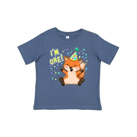 

Inktastic I m One!- Cute Fox Birthday Gift Baby Boy or Baby Girl T-Shirt