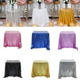 thumbnail image 2 of 1Pcs 23.6" Glitter Sparkly Fabric Tablecloth, for Birthday Wedding Party Decoration,Gold, 2 of 6
