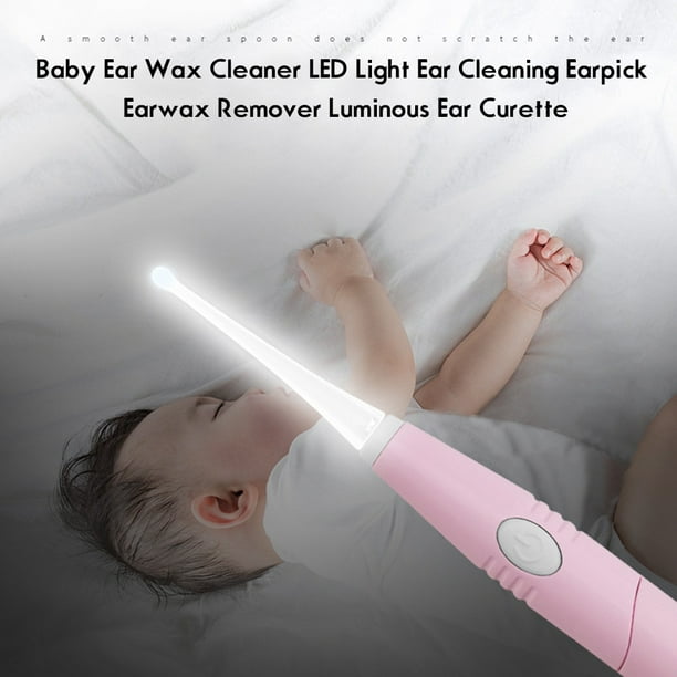 Austinstore Curette d'oreille de nettoyage d'oreille en plastique pour  enfants et bébés avec lumière LED Couleur aléatoire