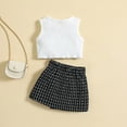 thumbnail image 4 of Coerni Toddler Baby Girls Clothes Set Sleeveless Tank Top Irregular Half Body Skirt Outfits Summer Casual Fashion Suit, 4 of 5