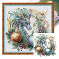 thumbnail image 1 of Kit Punto Cruz Con Dragón Impreso Hilo Algodón Ecológico Bordado 11CT 40x40cm, 1 of 9