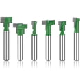 thumbnail image 1 of Keyhole Router Bits Set 1/4 Inch Shank T Slot Milling Cutter Woodworking Tool 6 Pcs (6pcs ), 1 of 7
