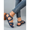 thumbnail image 3 of Women‘s Large Size Slip-on Comfortable & Lightweight Casual Flat Sandals For Spring/summer Outfit, 3 of 7