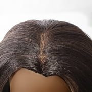 Hair By DK 100% Real Hair Mannequin 22-24 Afro Fluffy Light Yaki kinky Straight Textured Cosmetology Beauty School Head Included C-Clamp free of Purchase Dark Brown Black (22~24 Inch, 2)#2