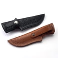 thumbnail image 3 of vlrwzc Handmade Leathers Knife Pouches Hunting Knife Holsters Carriers Carved Pattern Leather Sheaths Pouches for Outdoor Carriers, 3 of 7