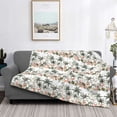 thumbnail image 2 of Fotbe Flamingo Palm Trees Manta de Franela con Estampado, Manta Ultrasuave para Cama, Sofá, Auto, Hipoalergénica y Antibolitas-40"x30", 2 of 6