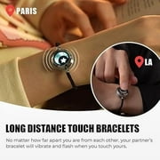 TOTWOO Long Distance Touch Bracelets for Couples, Vibration & Light up for Love Couples Bracelets | Long Distance Relationship Gifts for Girlfriend